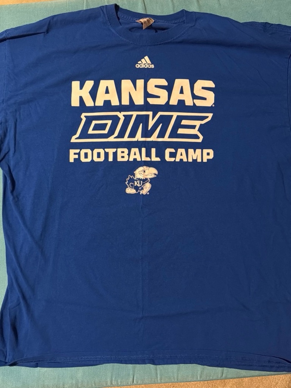 adidas Royal Blue Kansas Dime Football Camp Tee